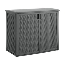 Load image into Gallery viewer, Suncast Lockable Outdoor Cabinet Storage for Patio, Garden and Backyard, 97 Gal, Cool Gray