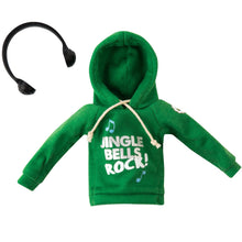 Load image into Gallery viewer, Elf On The Shelf Boy with Jingle Jam Hoodie Set - Blue Eyed Boy Elf Doll with Book and Hoodie with DJ Headphones - Customize Your Elf with Unique DJ Spinning Holiday Tunes - Elf Figure Clothing Pack