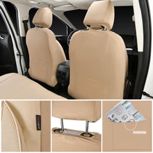 Load image into Gallery viewer, CAR PASS Leather Seat Covers Full Set Universal Water Resistant 3D Foam Back Support, Luxury Comfort Automotive 5 Seat Covers All Season Fit for SUV,Sedan,Van, Airbag Compatible Elegance (Beige)