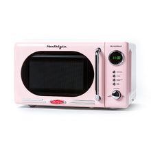 Load image into Gallery viewer, Nostalgia Retro Compact Countertop Microwave Oven - 0.7 Cu. Ft. - 700-Watts with LED Digital Display - Child Lock - Easy Clean Interior - Pink