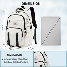 Load image into Gallery viewer, College Backpack Laptop Backpacks 15.6 Inch for Men Women Elementary Middle High School Book Bag For Teens Girls Boys Student Anti Theft Travel Daypack Large Bookbags-Beige