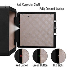 Load image into Gallery viewer, Tenamic Biometric Fingerprint Safe Box 1.41 Cuft Security Box with Induction Light and Leather, Solid Alloy Steel Home Cabinet Safe, Black