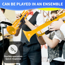 Load image into Gallery viewer, PAMPET Professional Plastic Bb Trumpet Student Trumpet Set for Student Beginner With 7C Mouthpiece and 3C Mouthpiece Bb Trumpet Instrument Yellow