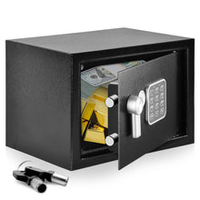 Load image into Gallery viewer, SereneLife Digital Safe & Lock Box - Safety Box for Cabinets, Home, Office, or Hotels - Ideal for Money, Cash, Jewelry & Documents - Steel Alloy - 12.2" x 7.8 - Includes 2 Keys
