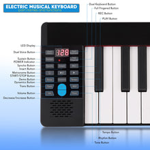 Load image into Gallery viewer, Pyle Electric Keyboard Piano 88 Keys - Portable Foldable Digital Piano Keyboard With Bluetooth, 128 Rhythms/Tones,Semi weighted keys, Sustain Pedal, Piano Bag - for Beginners, Kids,Adult -PKBRD8100