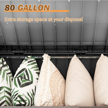 Load image into Gallery viewer, Devoko 80 Gallon Storage Bench Deck Box Lockable for Patio Furniture, Garden Decor and Outdoor Seating for Cushions, Garden Tools and Pool Supplies (Black)