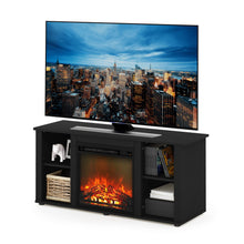 Load image into Gallery viewer, Furinno Jensen Entertainment Center Stand with Fireplace for TV up to 55 Inch, Americano, Corded Electric, Adjustable