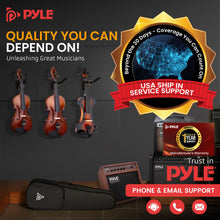 Load image into Gallery viewer, Pyle 4/4 Silent Electric Violin with Amplifier Kit, Solid Wood Fiddle with 10W Amp and Complete Accessories, Full Size Orchestral String Instrument For Beginner & Professional Use