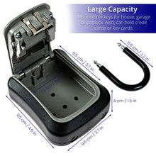 Load image into Gallery viewer, Lock Box for Keys with Code - Realtor Spare Key Lockbox Outdoor - Combination Key Hiders to Hide a Key Outside - Rudy Run Key Safe Storage Lock Box