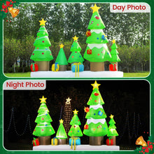 Load image into Gallery viewer, DomKom 9 FT Long Huge Christmas Inflatable Tree Set Outdoor Decoration with Gift Boxes, LED Lights Holiday Blow Up Yard Decoration for Holiday Party Garden Yard Lawn Winter Decor