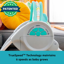 Load image into Gallery viewer, Bright Starts Portable Automatic 6-Speed Baby Swing with Adaptable Speed, Taggies, Music, Removable-Toy-Bar, 0-9 Months 6-20 lbs (Whimsical Wild)