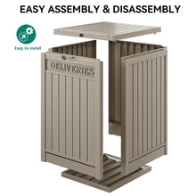 Load image into Gallery viewer, YITAHOME Outdoor Storage Box 48 Gallon, Secure Lockable Resin Package Delivery Container, Deck Box for Porch & Curbside, Brown