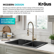 Load image into Gallery viewer, KRAUS Bolden Commercial Style 2-Function Single Handle Pull Down Kitchen Faucet in Spot-Free Antique Champagne Bronze, KPF-1610SFACB
