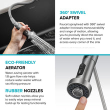 Load image into Gallery viewer, KRAUS Bolden Commercial Style 2-Function Single Handle Pull Down Kitchen Faucet in Spot-Free Antique Champagne Bronze, KPF-1610SFACB