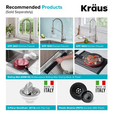 Load image into Gallery viewer, KRAUS Quarza 31-inch Undermount Single Bowl Granite Kitchen Sink in Black Onyx, KGU-413B