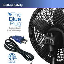 Load image into Gallery viewer, Lasko Oscillating Cyclone Pedestal Fan, Adjustable Height, Timer, Remote Control, 3 Speeds, for Bedroom, Living Room, Home Office, 18", Black, 1843