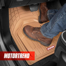 Load image into Gallery viewer, Motor Trend 943-BG FlexTough Defender Car Floor Mats -Next Generation Deep Dish Heavy Duty Contour Liners for Car SUV Truck & Van-All Weather Protection, Trim to Fit Most Vehicles Beige