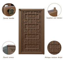 Load image into Gallery viewer, Mrosaa Indoor Outdoor Storage Cabinet Waterproof with 1 Shelf, Plastic Outdoor Storage Cabinets for Patio/Garden/Backyard, Size 34.3''L*15''W*36.2''H(Brown)