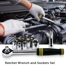 Load image into Gallery viewer, DOWELL 61-Piece Tool Set Kit Mechanic Tool Set Socket Wrench Set Auto Repair Household Repair Hand Tool Kit with Plastic Tool Box Storage Case