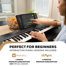 Load image into Gallery viewer, Alesis Melody 61 MK4 Keyboard Piano for Beginners with 61 Keys Speakers, Tablet/Sheet Music Stand, 300 Sounds and Music Lessons