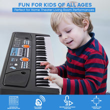 Load image into Gallery viewer, Pyle Electric Keyboard Piano 49 Keys - Portable Digital Musical Karaoke Piano Keyboard - 8 Rhythms 16 Tones, Stereo Speakers, Rechargeable Battery - Wired Microphone - Beginners Kids Adult