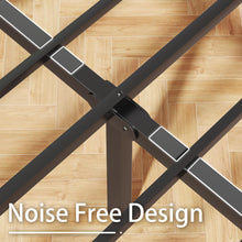 Load image into Gallery viewer, Fluest Queen Bed Frame with Headboard and Footboard, with Under Bed Storage, All-Metal Support System, No Box Spring Needed, Easy Assembly,Rustic Brown