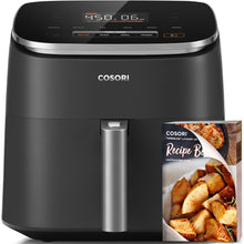 Load image into Gallery viewer, COSORI Air Fryer 9-in-1, Compact & Large 6-Qt, Fast Turbo Modes, 90-450°F Evenly Results with Precise Temperature Control, 95% Less Oil, Roast, Bake, Dry, Reheat, Frozen, Broil, Proof, Grey