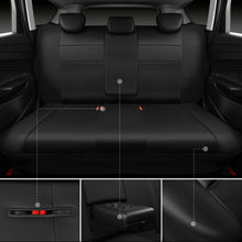 Load image into Gallery viewer, CAR PASS Leather Seat Covers Full Set Universal Water Resistant 3D Foam Back Support, Luxury Comfort Automotive 5 Seat Covers All Season Fit for SUV,Sedan,Van, Airbag Compatible Elegance(Pure Black)