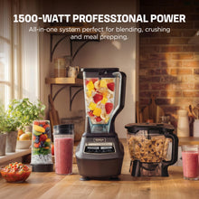 Load image into Gallery viewer, Ninja Kitchen System | 8-Cup Food Processor Bowl & 72 oz. Blender All-in-One | With (2) 16 oz. To-Go Cups | For Smoothies, Ice Crushing, Dough & More | 1500 Watt | Black | BL770