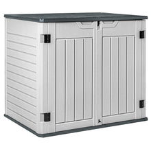 Load image into Gallery viewer, Devoko Resin Outdoor Storage Shed 34 Cu Ft Horizontal Outdoor Storage Cabinet Waterproof Patio Tools Storage Box for Sofa Cushion, Lawn Mower and Garbage Cans