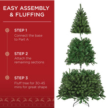 Load image into Gallery viewer, Best Choice Products Artificial Christmas Tree, 9ft Premium Unlit Realistic Spruce Holiday Décor w/Dense Branches, Easy Assembly, Metal Base