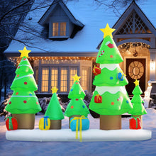 Load image into Gallery viewer, DomKom 9 FT Long Huge Christmas Inflatable Tree Set Outdoor Decoration with Gift Boxes, LED Lights Holiday Blow Up Yard Decoration for Holiday Party Garden Yard Lawn Winter Decor