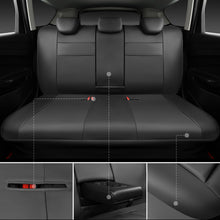 Load image into Gallery viewer, CAR PASS Leather Seat Covers Full Set Universal Water Resistant 3D Foam Back Support, Luxury Comfort Automotive 5 Seat Covers All Season Fit for SUV,Sedan,Van, Airbag Compatible Elegance (Gray)