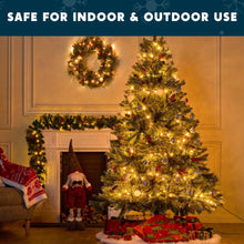 Load image into Gallery viewer, Joiedomi Clear Christmas Lights Outdoor,300(3x100) Count Christmas Tree Lights,64.5FT Warm White String Lights with Green Wire,Xmas Decorations for Indoor Party House Garden Yard Home