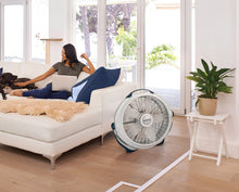 Load image into Gallery viewer, Lasko Wind Machine Air Circulator Floor Fan, 3 Speeds, Pivoting Head for Large Spaces, 20", 3300, White