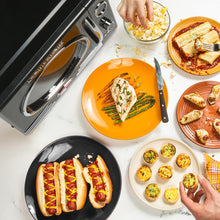 Load image into Gallery viewer, Nostalgia Retro Countertop Microwave Oven - Large 800-Watt - 0.9 cu ft - 12 Pre-Programmed Cooking Settings - Digital Clock - Kitchen Appliances - Black