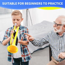 Load image into Gallery viewer, PAMPET Professional Plastic Bb Trumpet Student Trumpet Set for Student Beginner With 7C Mouthpiece and 3C Mouthpiece Bb Trumpet Instrument Yellow