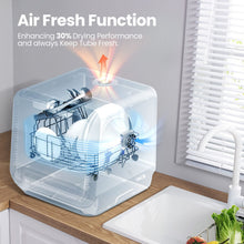 Load image into Gallery viewer, COMFEE' Portable Mini Dishwasher Countertop with 5L Built-in Water Tank for Apartments& RVs, No Hookup Needed, 6 Programs, 360° Dual Spray, 162℉ High-Temp& Air-Dry Function