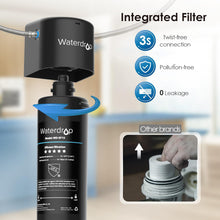 Load image into Gallery viewer, Waterdrop 15UA Under Sink Water Filter System, Reduces Lead, Chlorine, Bad Taste & Odor, Under Counter Water Filter Direct Connect to Kitchen Faucet, NSF/ANSI 42 Certified, 16000 Gallons, USA Tech