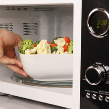 Load image into Gallery viewer, Nostalgia Retro Countertop Microwave Oven - Large 800-Watt - 0.9 cu ft - 12 Pre-Programmed Cooking Settings - Digital Clock - Kitchen Appliances - Black