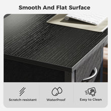 Load image into Gallery viewer, SUPERJARE 47 inch Reversible L Shaped Desk with LED Lights & Power Outlets, Computer Desk with Shelves & Monitor Stand, Gaming Desk with Drawer, Home Office Desk Corner Desk, Black