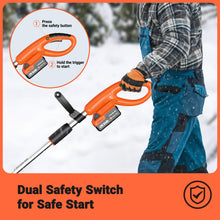 Load image into Gallery viewer, VOLTASK Cordless Snow Shovel, 24V | 13-Inch | 4-Ah Cordless Snow Blower, Battery Snow Blower with Directional Plate & Adjustable Front Handle (4-Ah Battery & Quick Charger Included)