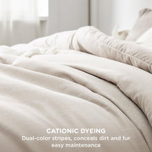 Load image into Gallery viewer, Bedsure Queen Comforter Set - Beige Comforter Queen Size, Soft Bedding for All Seasons, Cationic Dyed Bedding Set, 3 Pieces, 1 Comforter (90"x90") and 2 Pillow Shams (20"x26"+2")