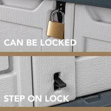 Load image into Gallery viewer, Devoko Resin Outdoor Storage Shed 34 Cu Ft Horizontal Outdoor Storage Cabinet Waterproof Patio Tools Storage Box for Sofa Cushion, Lawn Mower and Garbage Cans