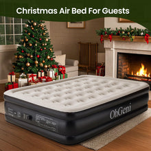 Load image into Gallery viewer, OhGeni Queen Air Mattress with Built in Pump, Blow Up Guest Mattress,Low Noise Surface Portable Colchone Inflable,18" H Air Bed for Family,Black