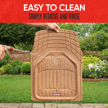 Load image into Gallery viewer, Motor Trend 943-BG FlexTough Defender Car Floor Mats -Next Generation Deep Dish Heavy Duty Contour Liners for Car SUV Truck & Van-All Weather Protection, Trim to Fit Most Vehicles Beige