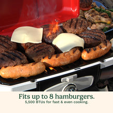 Load image into Gallery viewer, Cuisinart CGG-180T Petit Gourmet Portable Tabletop Propane Gas Grill, Red 17.6 x 18.6 x 11.8-Inch