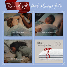 Load image into Gallery viewer, Coop Home Goods Eden Bed Pillow Queen Size for Sleeping on Back, Stomach and Side Sleeper- Medium Soft Memory Foam Cooling Gel - CertiPUR-US/GREENGUARD Gold