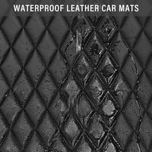 Load image into Gallery viewer, CAR PASS Bling Leather Car Mats Shining Diamond Floor Mats Crystal Rhinestone Sparkly Glitter Carpet Anti-Slip Waterproof Pad Universal Fit Automotive SUV, Sedan, Van, 5pcs Girl Women, Black Silver