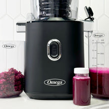 Load image into Gallery viewer, Omega Cold Press Juicer Slow Masticating for Vegetable and Fruit Juice Time Saving Series for Batch Juicing with Extra Large Hopper for Less Prep, 150-Watts, Black